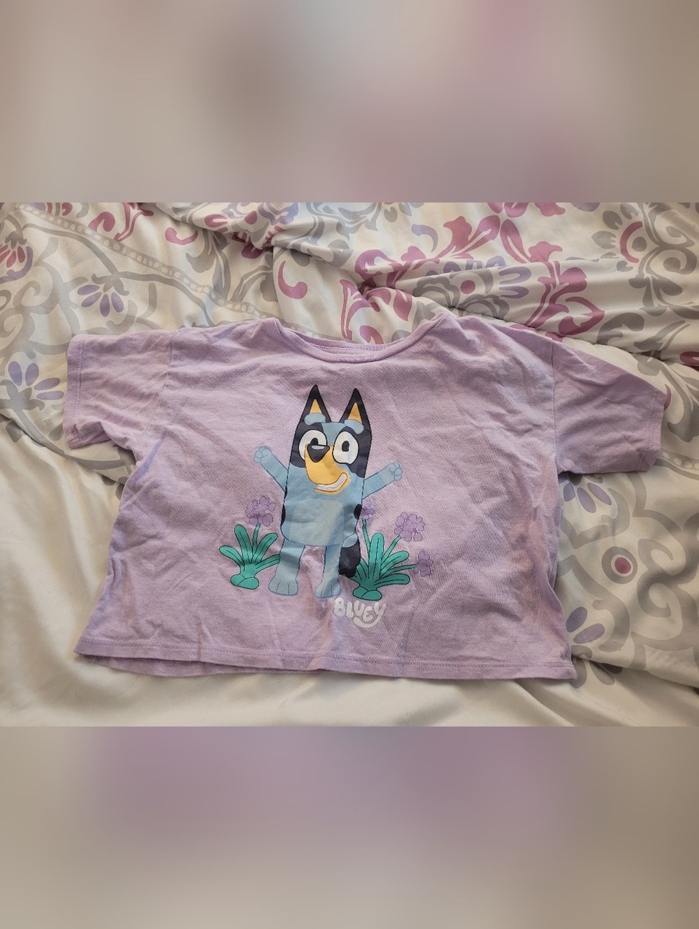 Girl's Bluey Cropped Top Size Medium